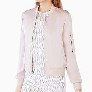 BCBG Max Azria ‘Sammy’ Satin Bomber Jacket